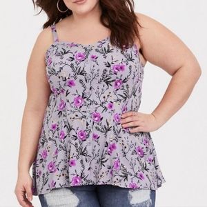 Button Front Floral Cami Size 3 by Torrid